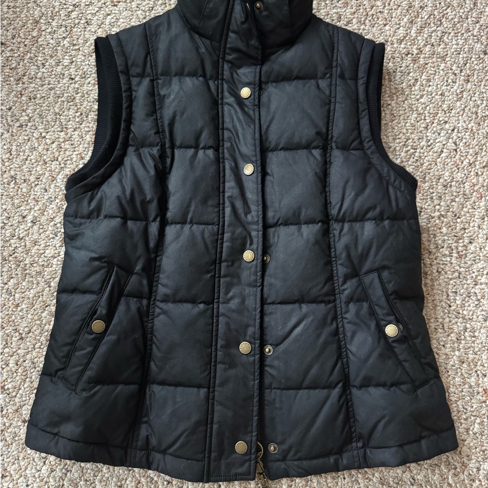 Rare Barbour Black Quilted Women's waxed Vest from UK